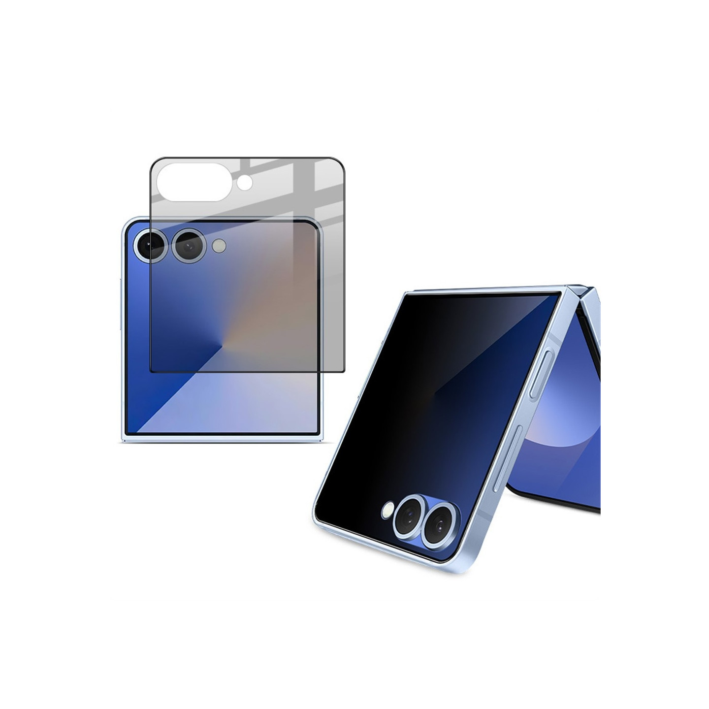 IMAK För Samsung Galaxy Z Flip7 5G Anti Spy Bakre Skärmskydd Härdat Glas