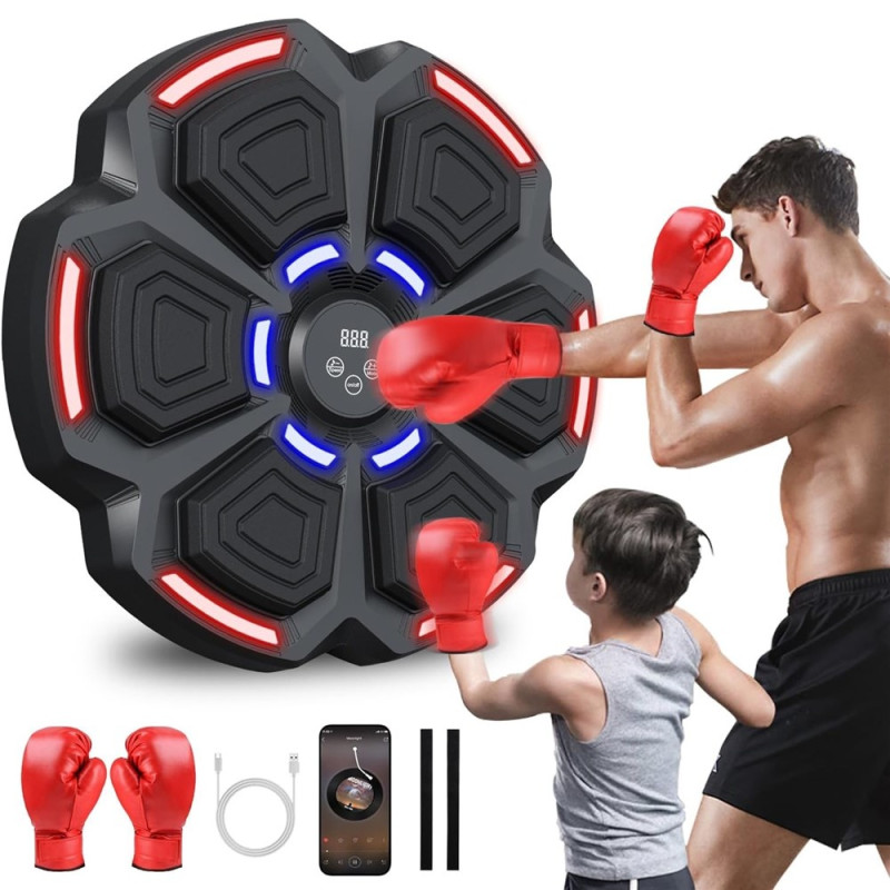 Train Boxing wall mounted music boxing digital boxing equipment + gloves