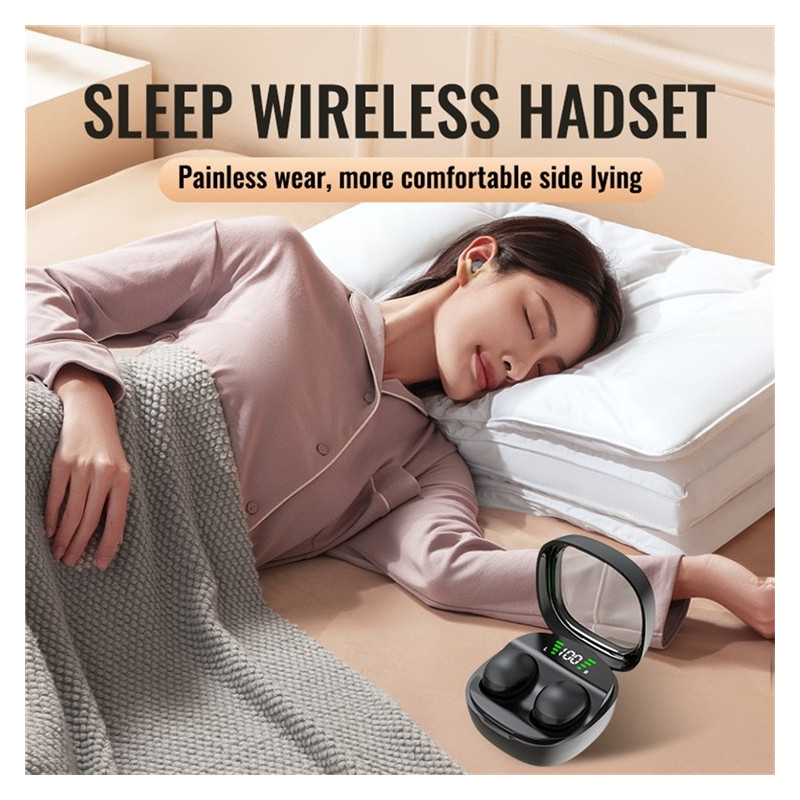 Trådlösa Hörlurar In-Ear HiFi Stereoljud Bluetooth -Sleep HD basljud - Beige