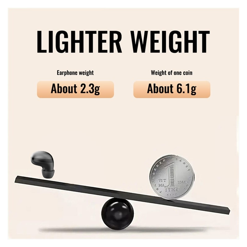 Langattomat kuulokkeet korvakuulokkeet HiFi-stereoäänellä Bluetooth - Sleep HD Bass Sound - Musta