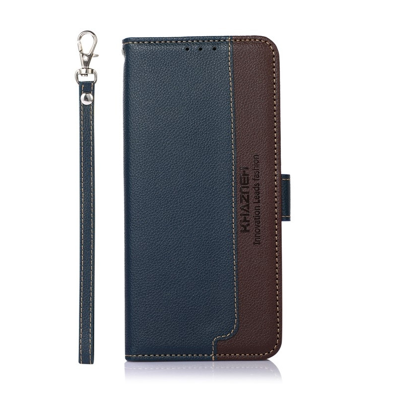 KHAZNEH Phone Cover for Honor 400 Lite 5G - Blue/Brown