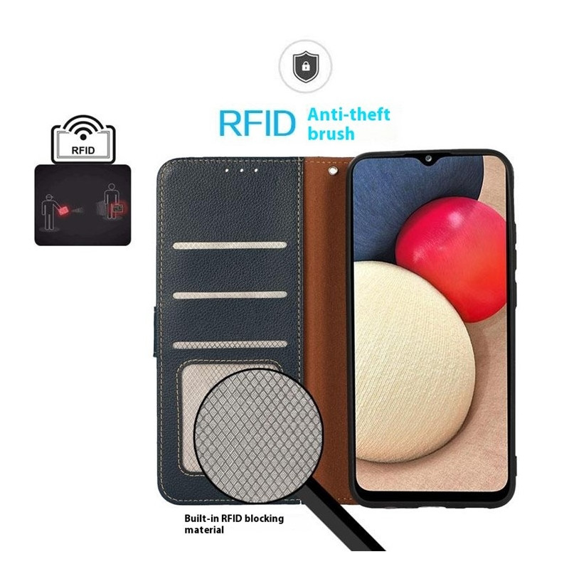 KHAZNEH Honor 400 Lite 5G Plånboksfodral Blå/Brun