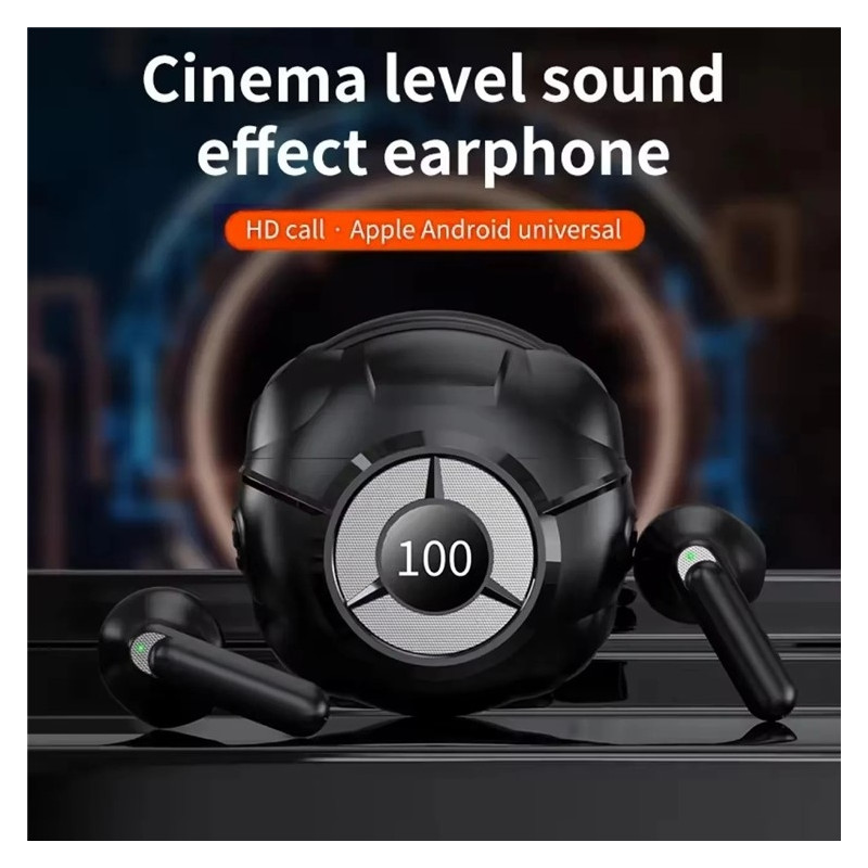 Wireless Headphones Semi In-Ear Noise Cancelling HiFi Stereo Sound Bluetooth - White