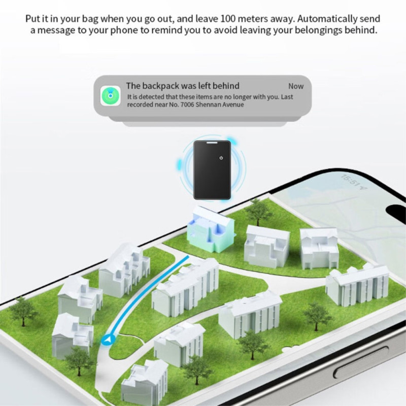 Tracker til kæledyr Bil Pung Anti-tab Bluetooth Tracker A Find My