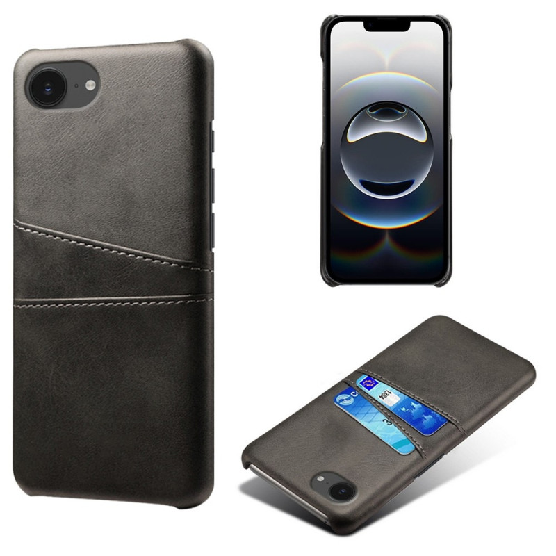 KSQ Deksel med kortplass for iPhone 17e / 16e Svart