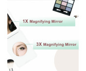 Vikbar bärbar LED Sminkspegel med 3X förstoring