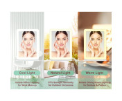 Vikbar bärbar LED Sminkspegel med 3X förstoring