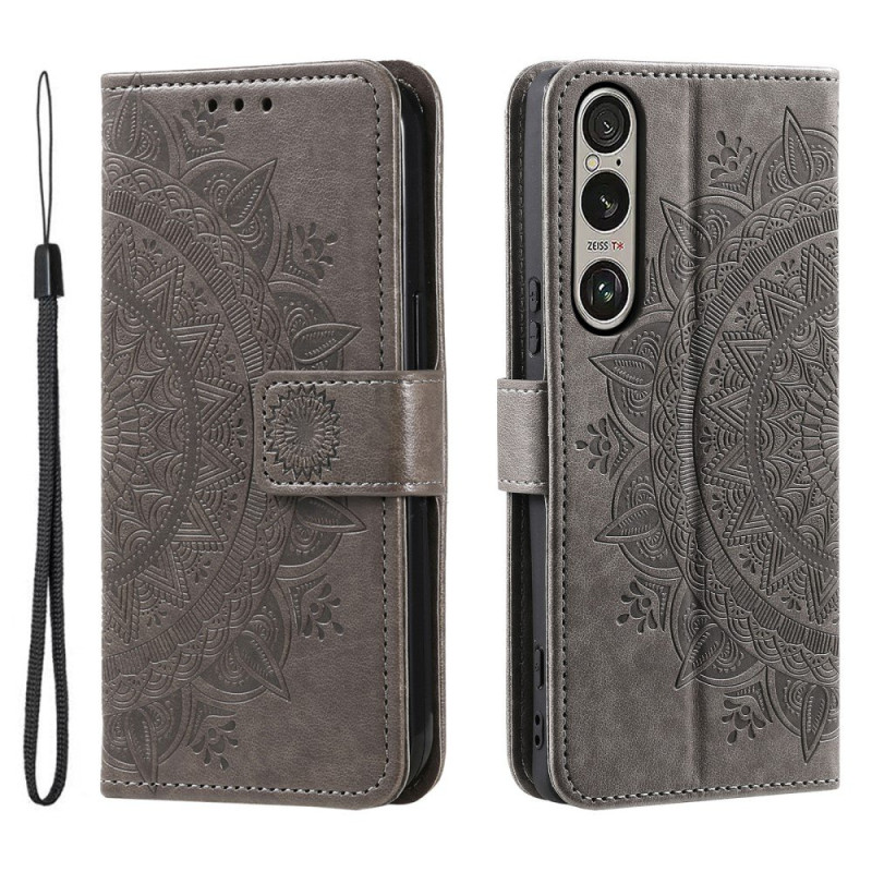 För Sony Xperia 1 VII plånboksfodral Fodral Skal Mandala blommönster