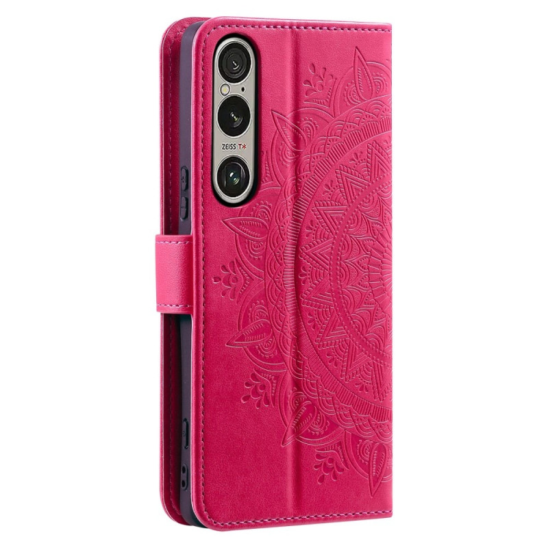 För Sony Xperia 1 VII plånboksfodral Fodral Skal Mandala blommönster