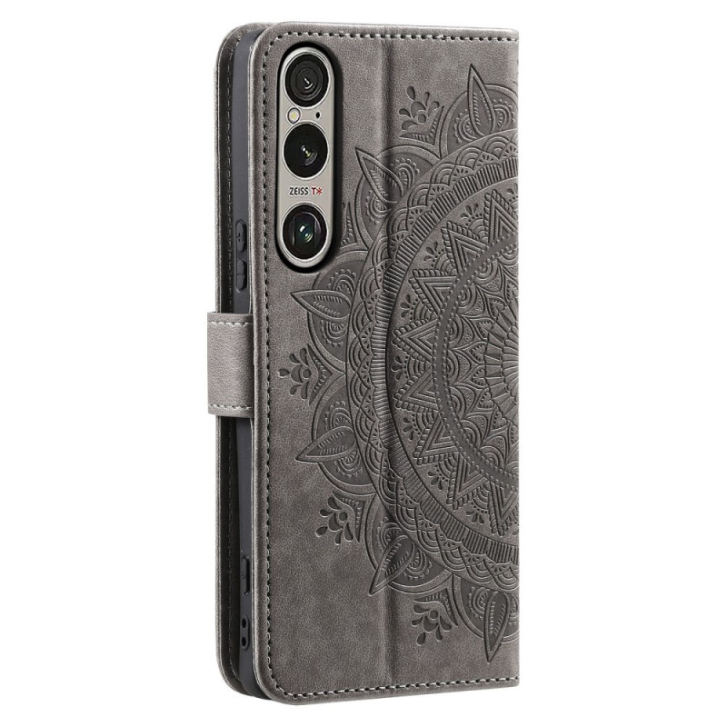 Til Sony Xperia 1 VII tegnebogscover Cover Shell Mandala Blomstermønster