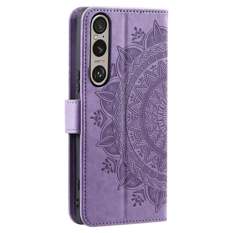 For Sony Xperia 1 VII Wallet Case Cover Shell Mandala Flower Pattern