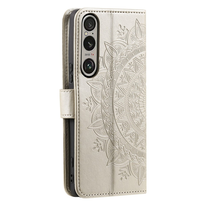 For Sony Xperia 1 VII Lommebok Deksel Shell Mandala Blomstermønster