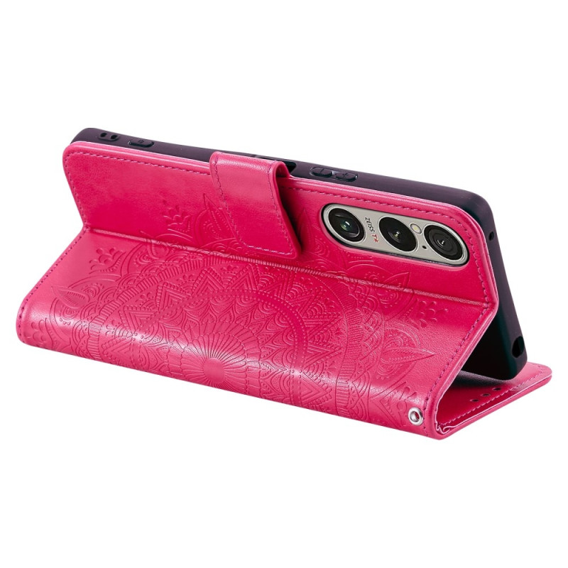 För Sony Xperia 1 VII plånboksfodral Fodral Skal Mandala blommönster