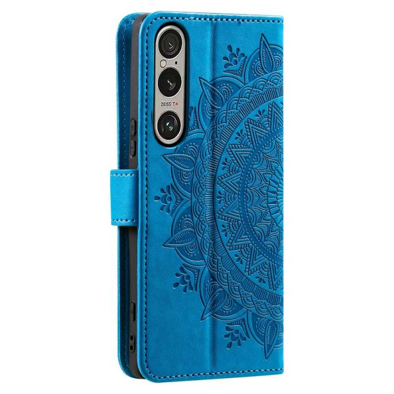 For Sony Xperia 1 VII Lommebok Deksel Shell Mandala Blomstermønster