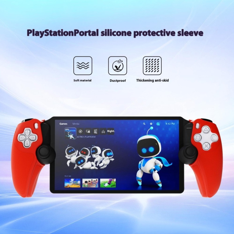 Silicone Case Cover for PS5 Portal Right and Left - Red