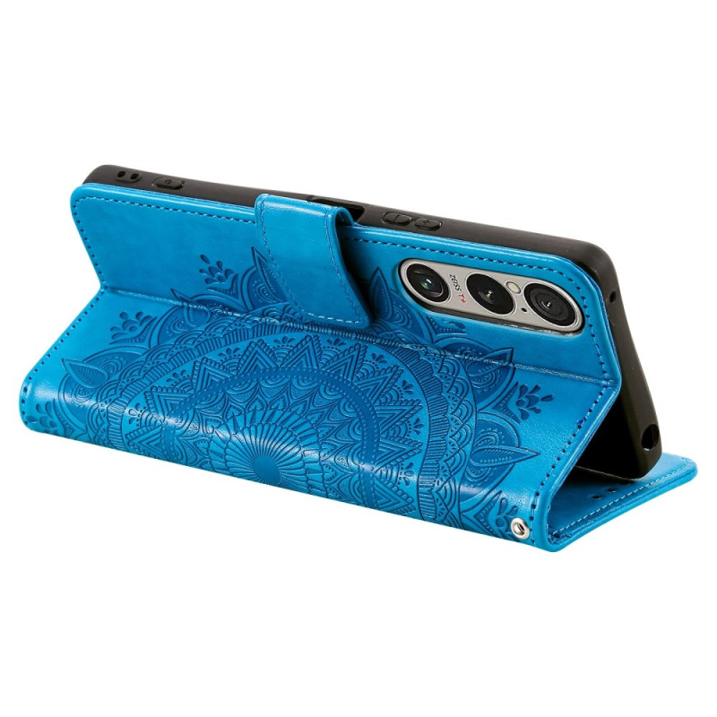 For Sony Xperia 1 VII Lommebok Deksel Shell Mandala Blomstermønster