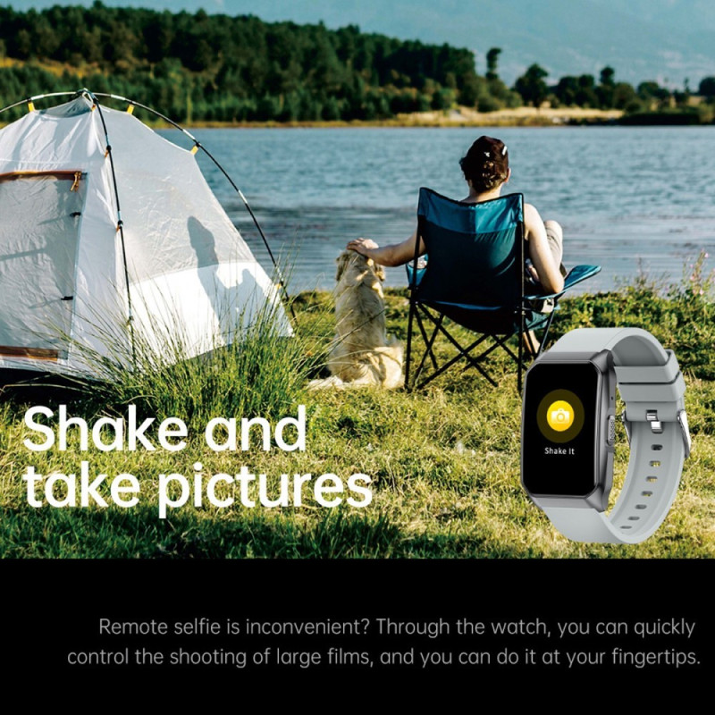 Smartklokke med Bluetooth-samtale Helsemonitor Fitnesstracker Smartklokke - Rosa