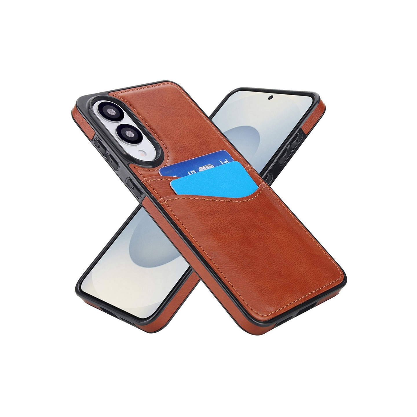 For Samsung Galaxy S25 Edge Deksel Kortlomme Slank PU+TPU Mobildeksel