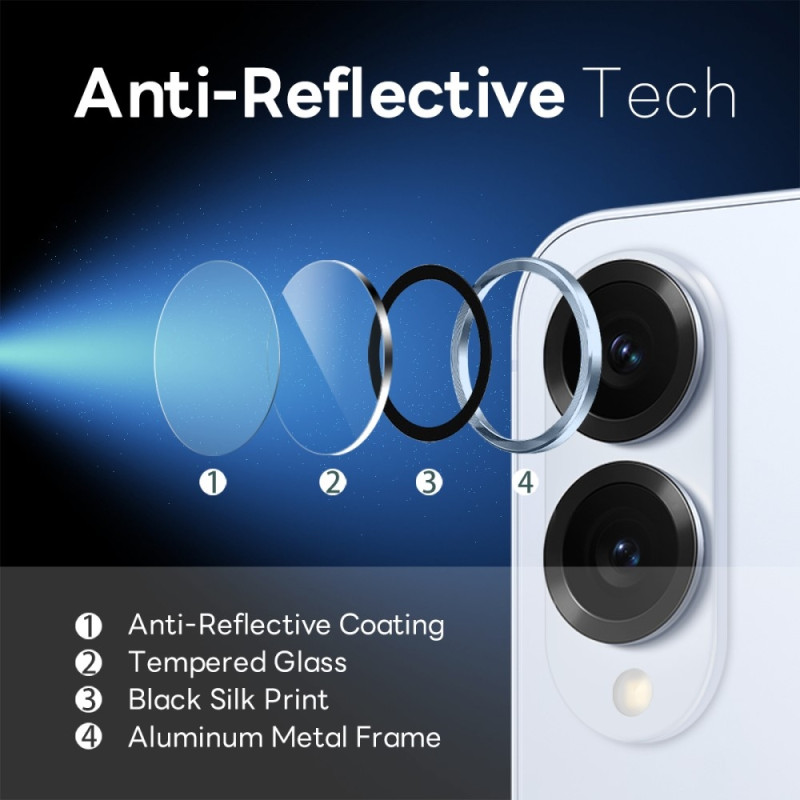 NORTHJO for Samsung Galaxy S25 Edge Herdet Glass Kameralinsebeskytter