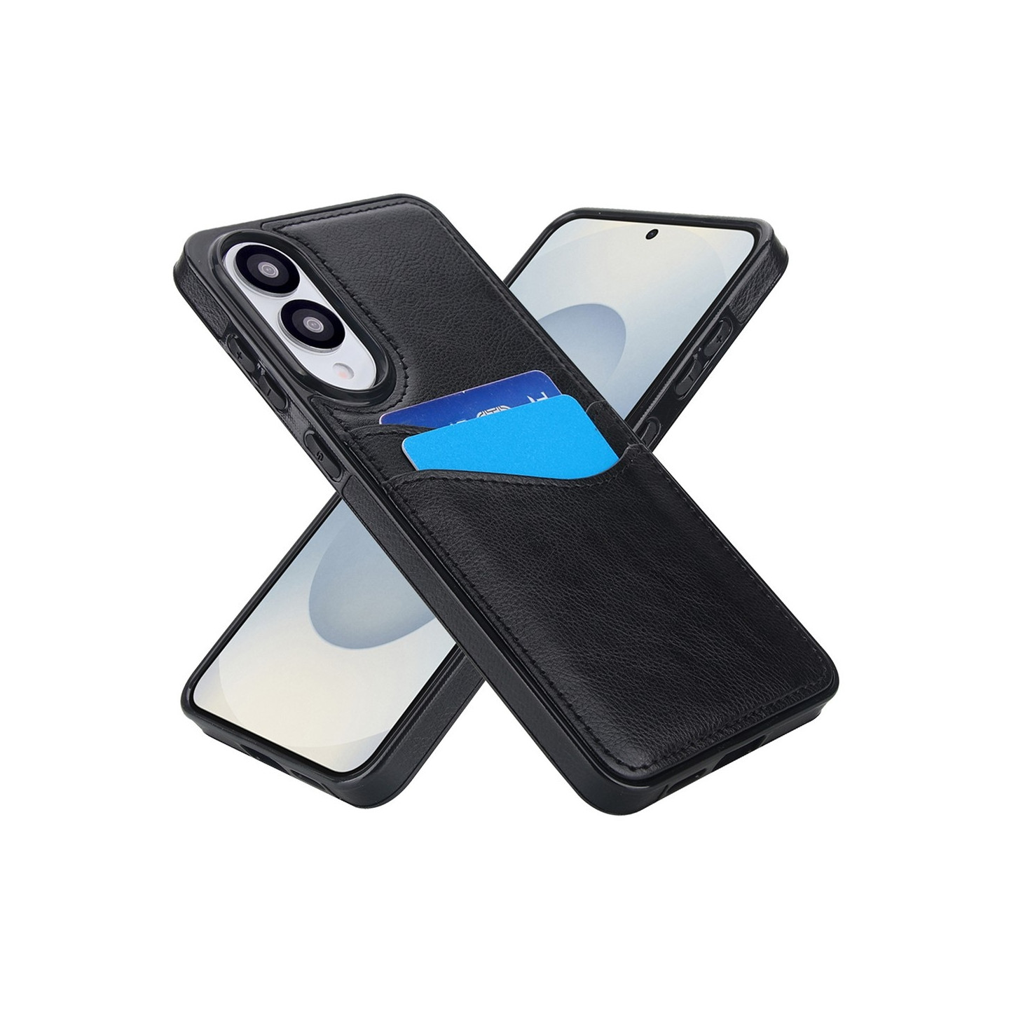 For Samsung Galaxy S25 Edge Deksel Kortlomme Slank PU+TPU Mobildeksel