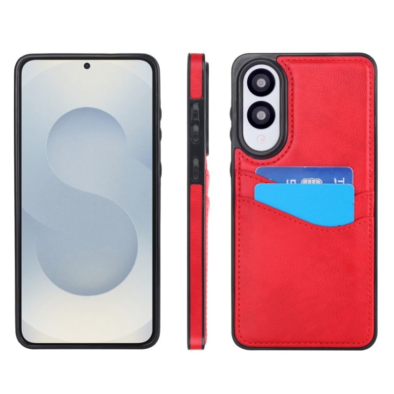 Til Samsung Galaxy S25 Edge Etui Kortslot Slank PU+TPU Mobilcover