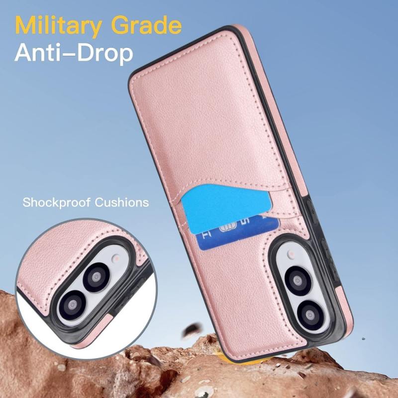 For Samsung Galaxy S25 Edge Case Card Slot Slim-Fit PU+TPU Mobile Cover