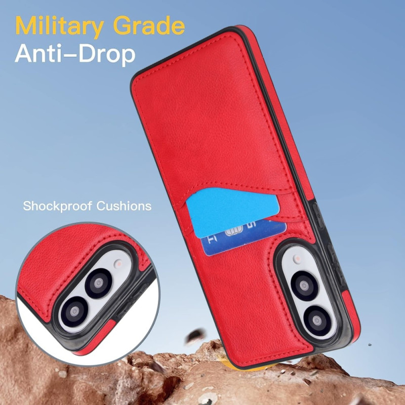 For Samsung Galaxy S25 Edge Case Card Slot Slim-Fit PU+TPU Mobile Cover