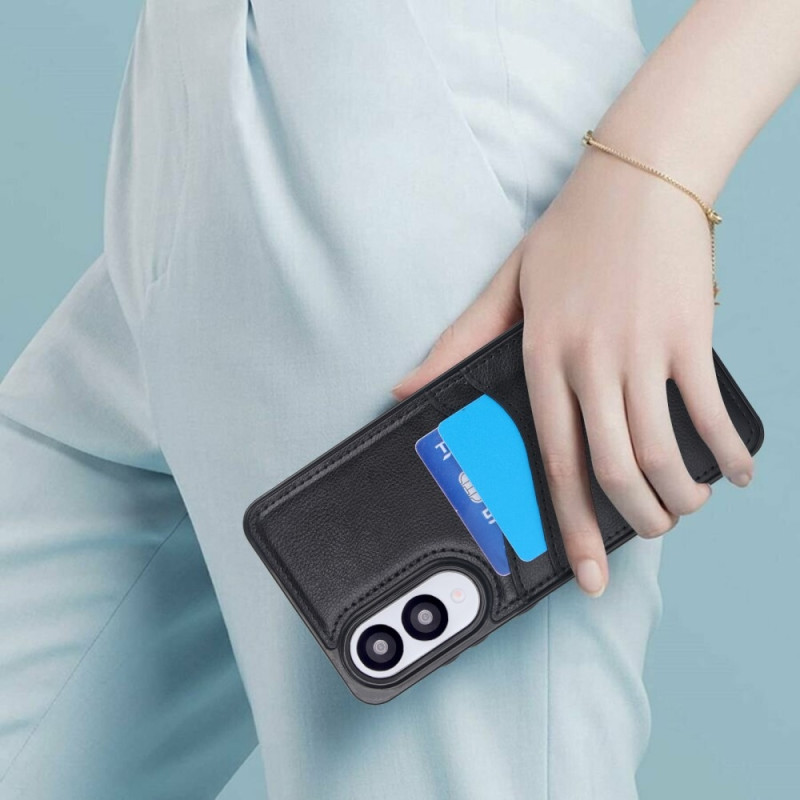 Til Samsung Galaxy S25 Edge Etui Kortslot Slank PU+TPU Mobilcover