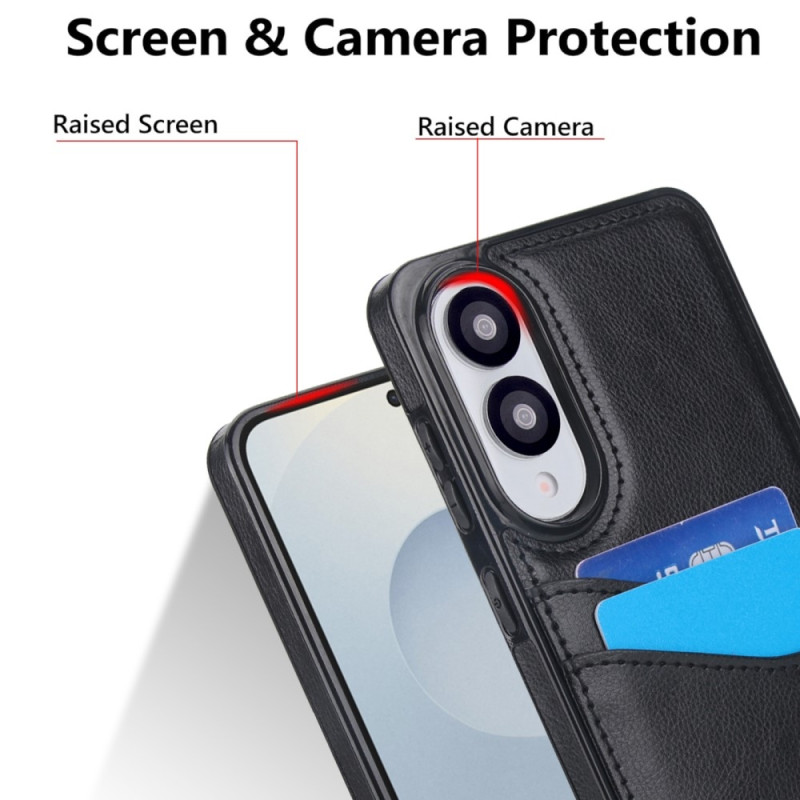 Samsung Galaxy S25 Edge Suojakuori Korttipaikka Slim-Fit PU+TPU Puhelinkotelo