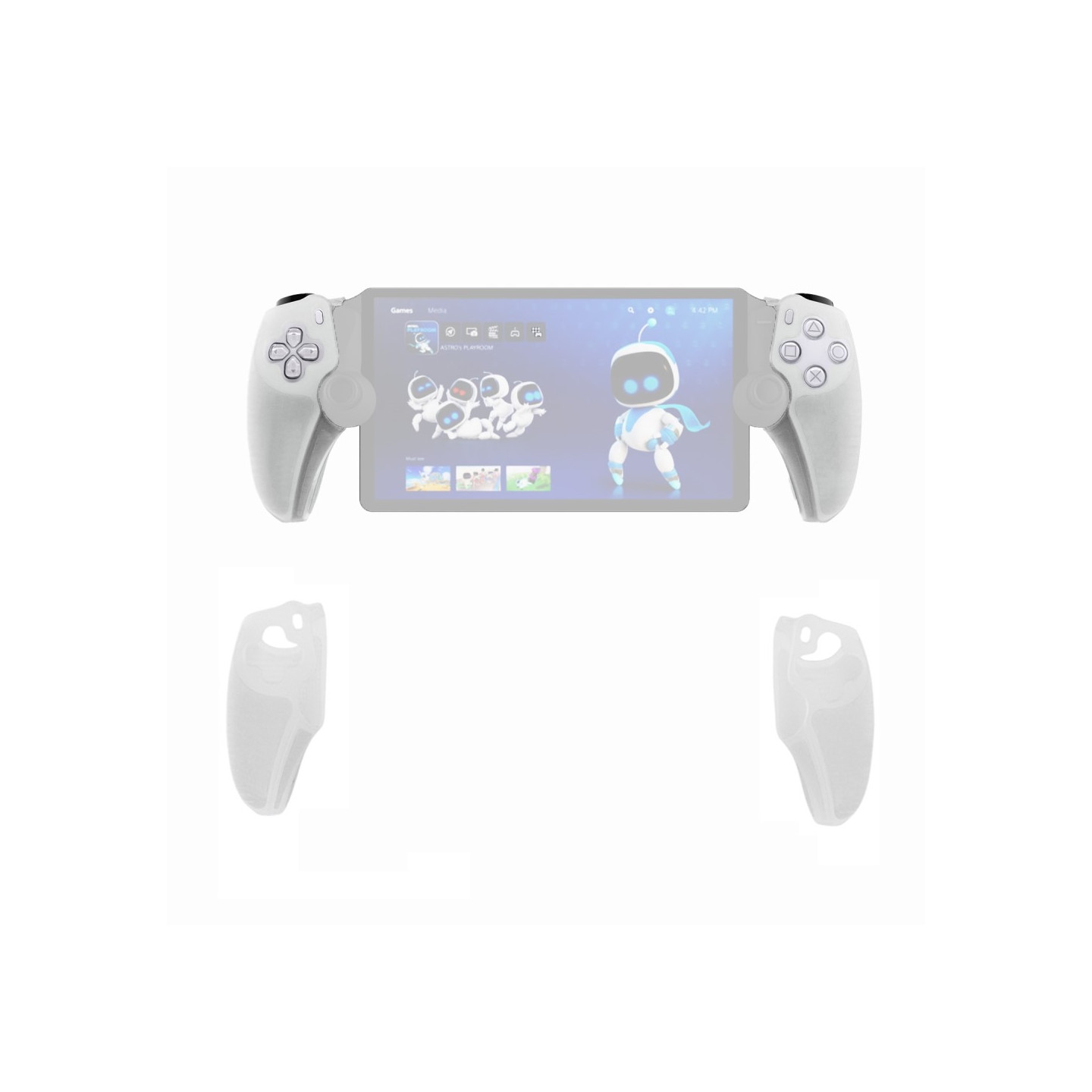 Silicone Case Cover for PS5 Portal Right and Left - Transparent