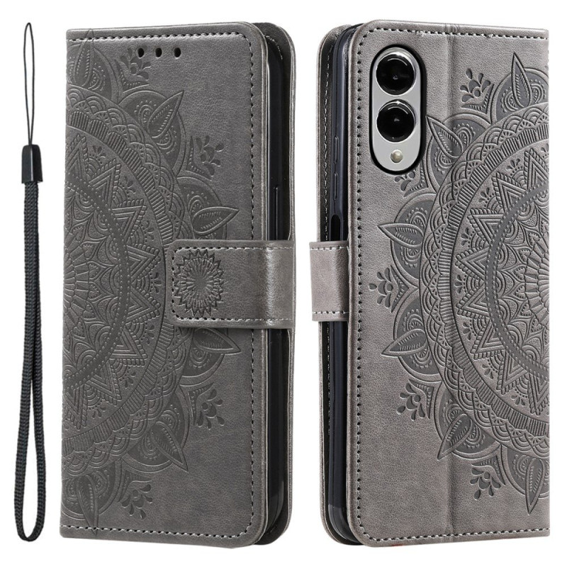 For Samsung Galaxy S25 Edge Wallet Case Cover Shell Mandala Flower Pattern