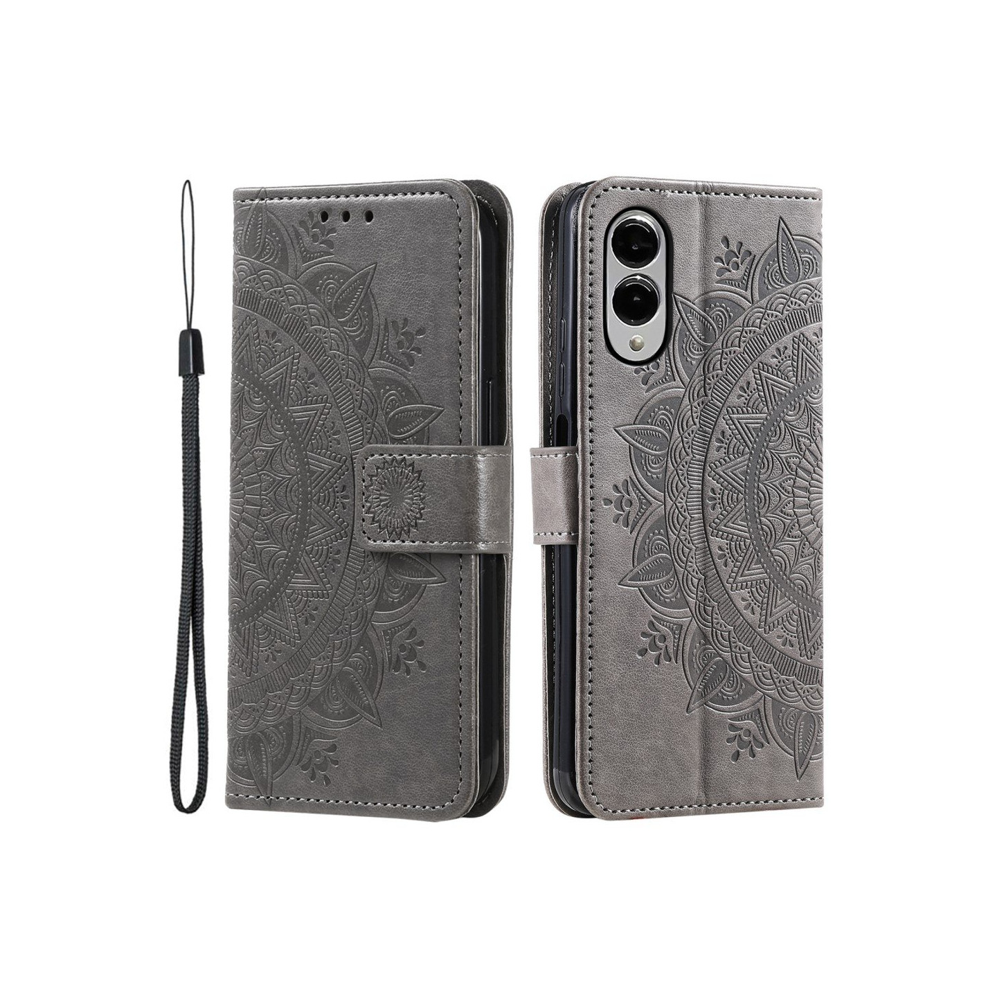 For Samsung Galaxy S25 Edge Wallet Case Cover Shell Mandala Flower Pattern