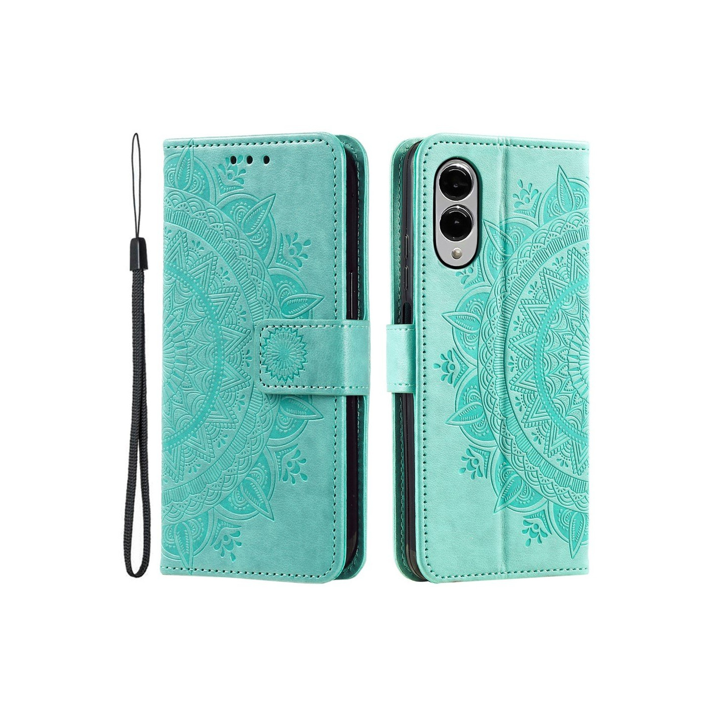 Til Samsung Galaxy S25 Edge tegnebogscover Cover Shell Mandala Blomstermønster