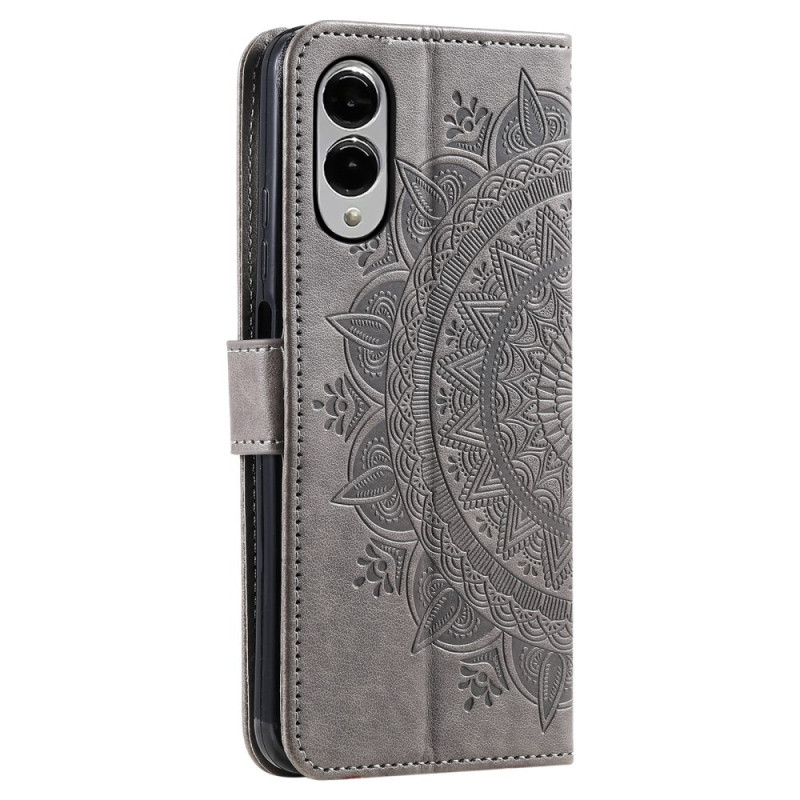 For Samsung Galaxy S25 Edge Wallet Case Cover Shell Mandala Flower Pattern