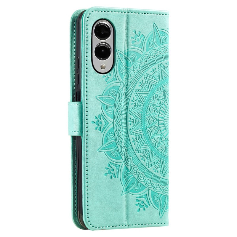 For Samsung Galaxy S25 Edge Wallet Case Cover Shell Mandala Flower Pattern