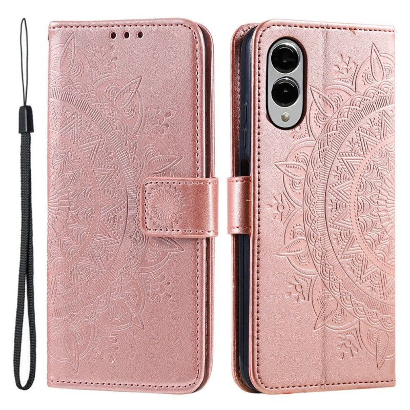 Til Samsung Galaxy S25 Edge tegnebogscover Cover Shell Mandala Blomstermønster