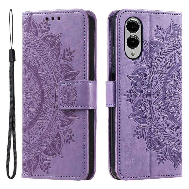 För Samsung Galaxy S25 Edge plånboksfodral Fodral Skal Mandala blommönster