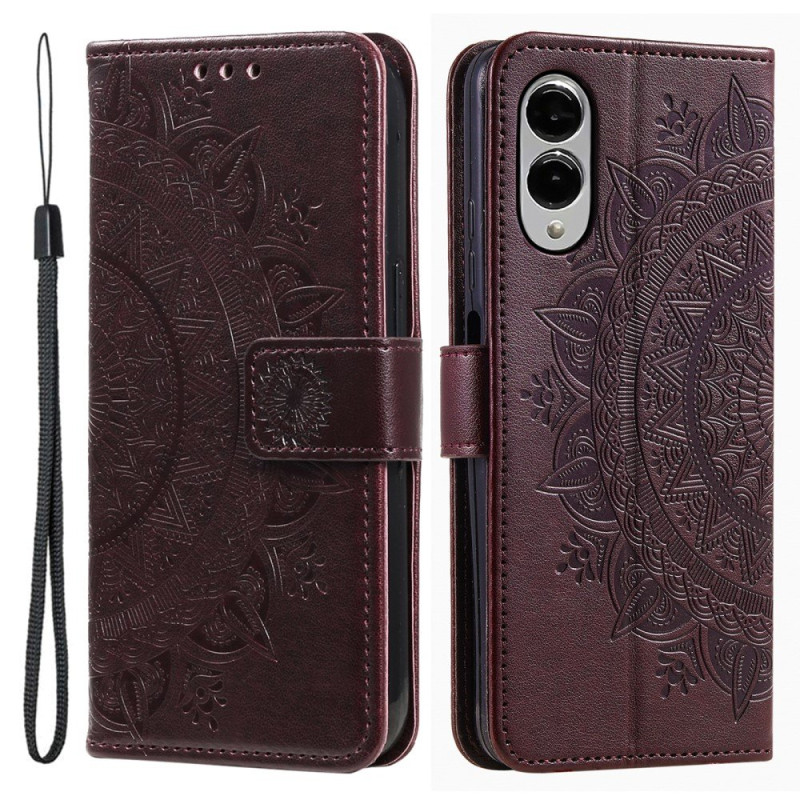 Samsung Galaxy S25 Edge -lompakkokotelon kuoren kuoren Mandala-kukkakuvio