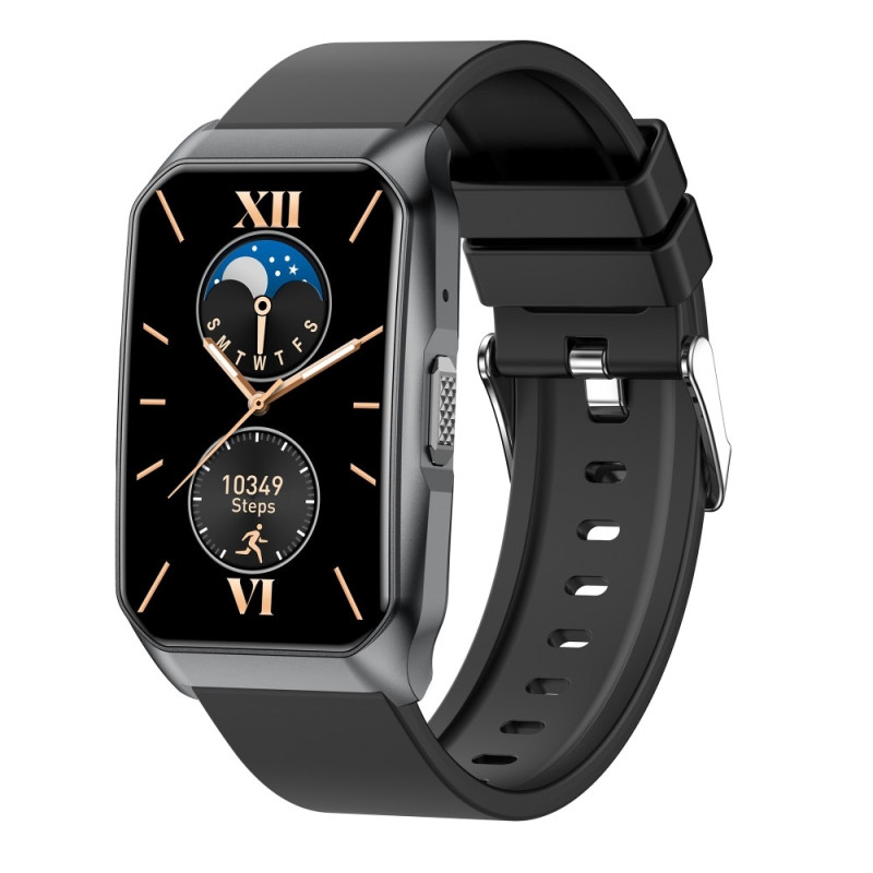 Smart Watch Call Bluetooth Health Monitor Fitness Tracker Smartwatch - Black