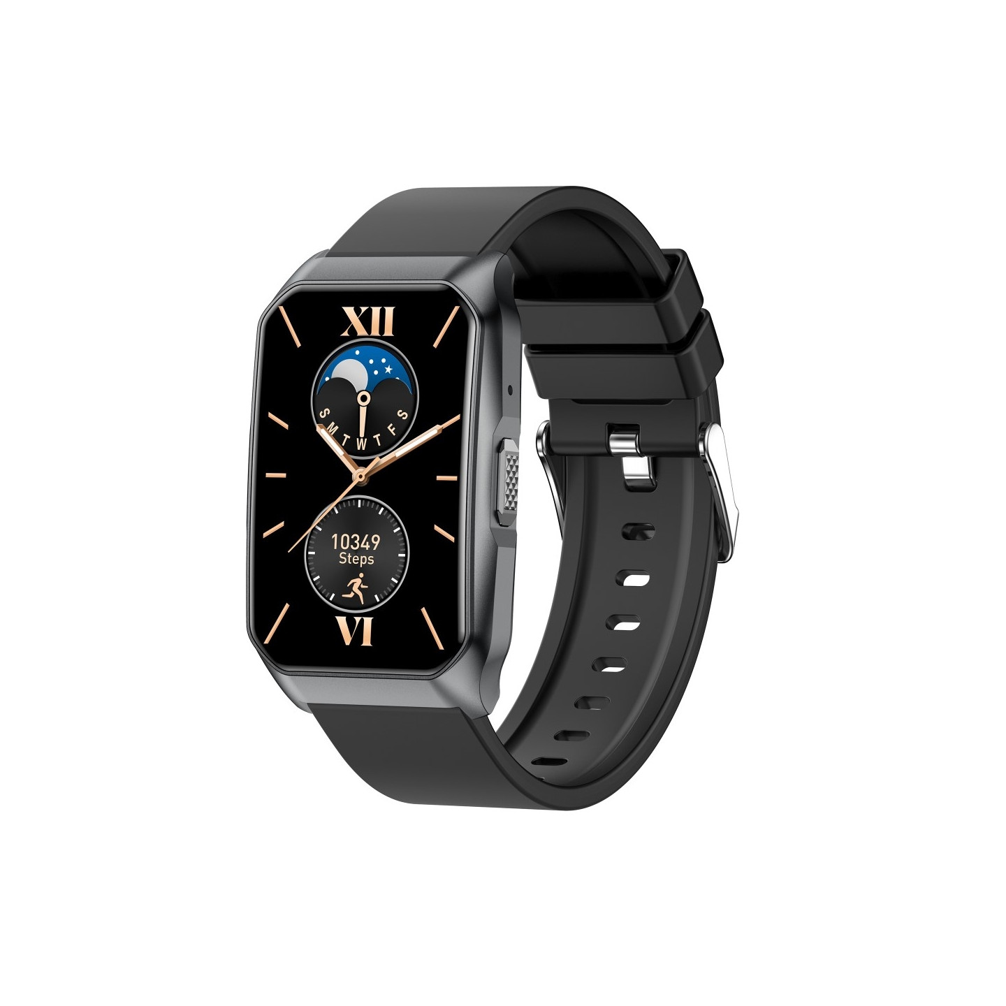 Smart Watch Call Bluetooth Health Monitor Fitness Tracker Smartwatch - Black