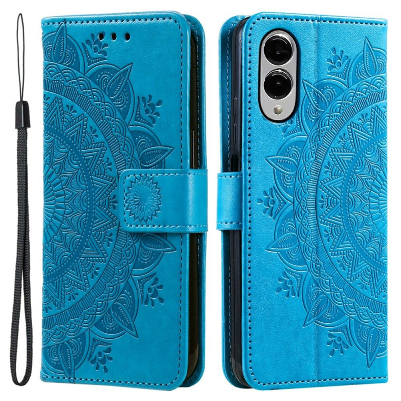 For Samsung Galaxy S25 Edge Lommebok Deksel Shell Mandala Blomstermønster