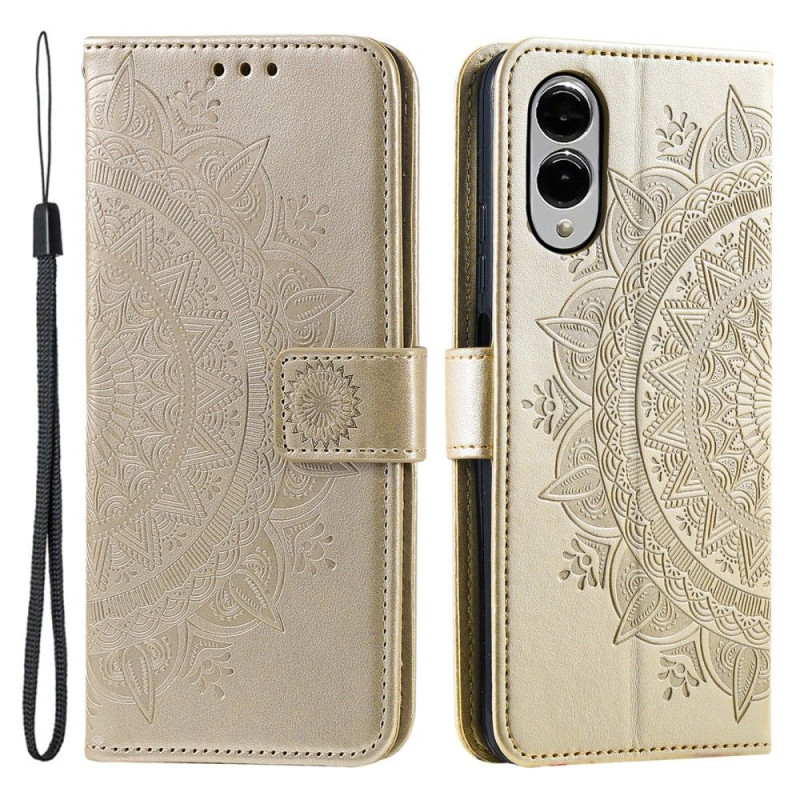 For Samsung Galaxy S25 Edge Wallet Case Cover Shell Mandala Flower Pattern