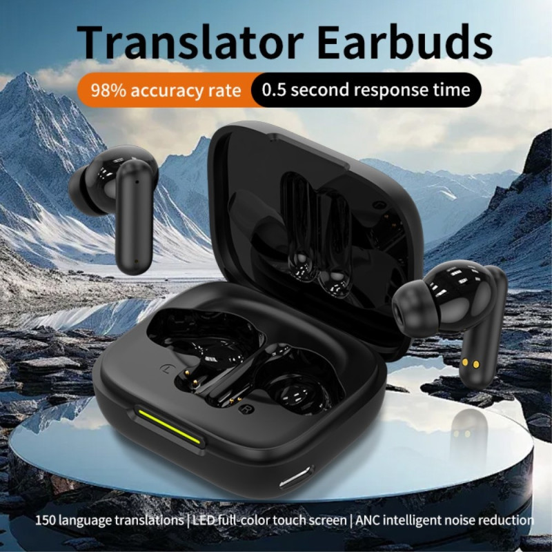 B19 150 Languages Translation Translator Smart Voice Bluetooth In Ear Headphones White