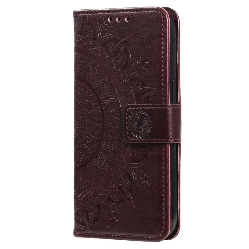 For Samsung Galaxy S25 Edge Lommebok Deksel Shell Mandala Blomstermønster