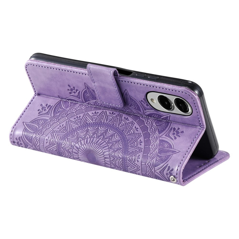 Til Samsung Galaxy S25 Edge tegnebogscover Cover Shell Mandala Blomstermønster