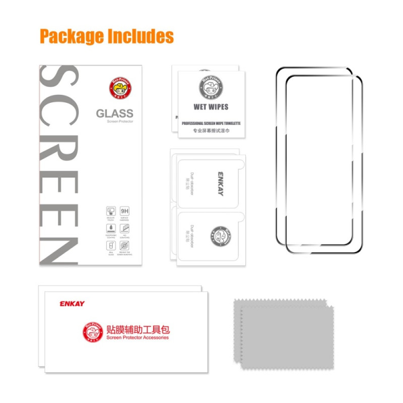 ENKAY 2stk herdet glass skjermbeskyttere til Samsung Galaxy S25 Edge