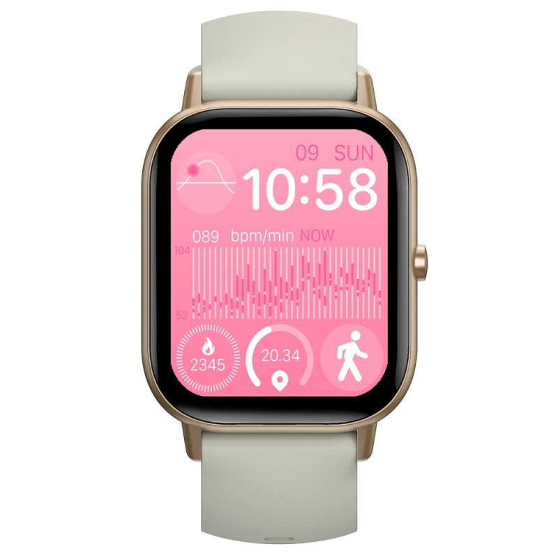 Smart Watch 2,01" storskjerm Helsemonitor Sports Bluetooth Smartwatch - Beige