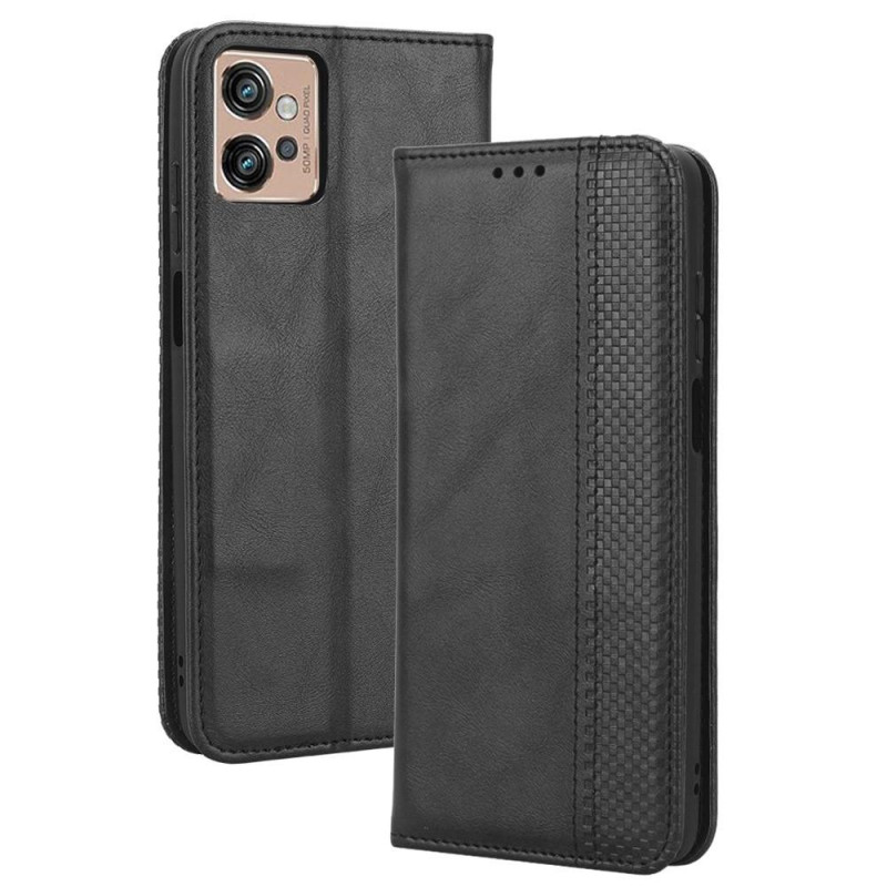 Wallet Stand Flip Phone Case til Motorola Moto G32 4G - Sort