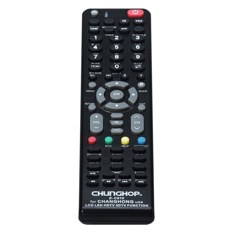 Remote Control CHUNGHOP E-C910 For Changhong TV TV Remote Control Replacement