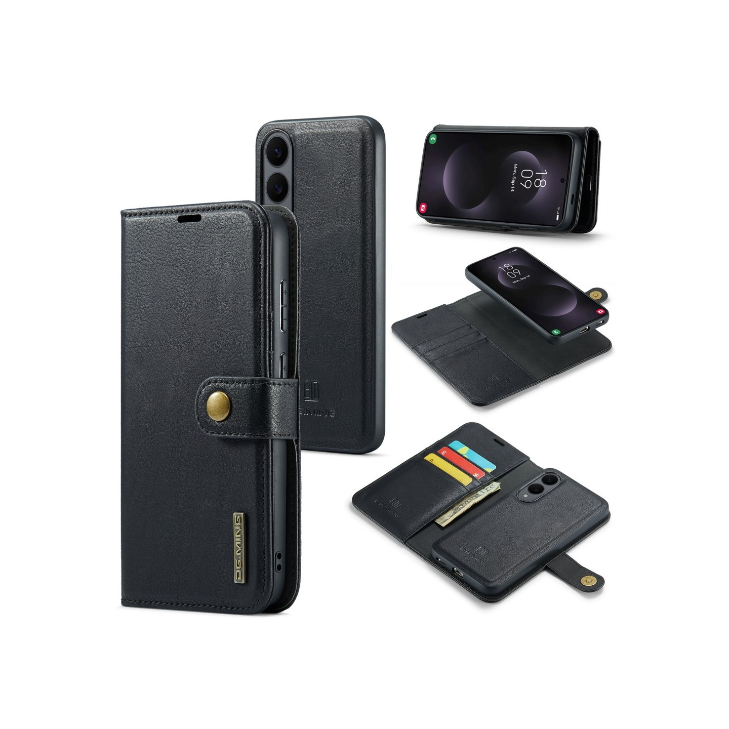 DG.MING til Samsung Galaxy S25 Edge aftageligt 2-i-1 tegnebogsdæksel